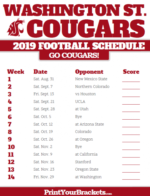 Washington State Cougars vs. Colorado Buffaloes at Martin Stadium